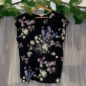 Ted Baker London Short Sleeved Floral Blouse